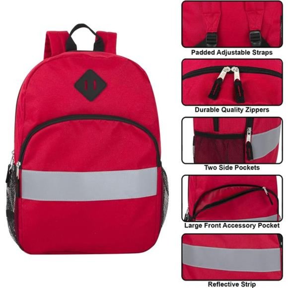 Kids Reflective Backpack for School, Colorful Backpack with Reflector Strips - Picture 6 of 6